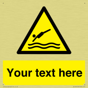 Custom Warning diving area